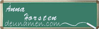 Änna Horsten Visitenkarte